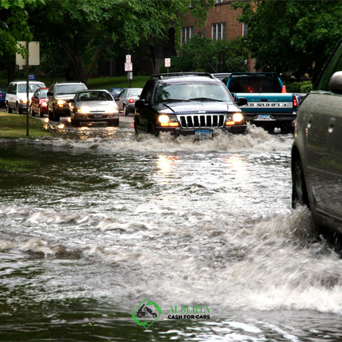 What are the signs of a cars with water damage?