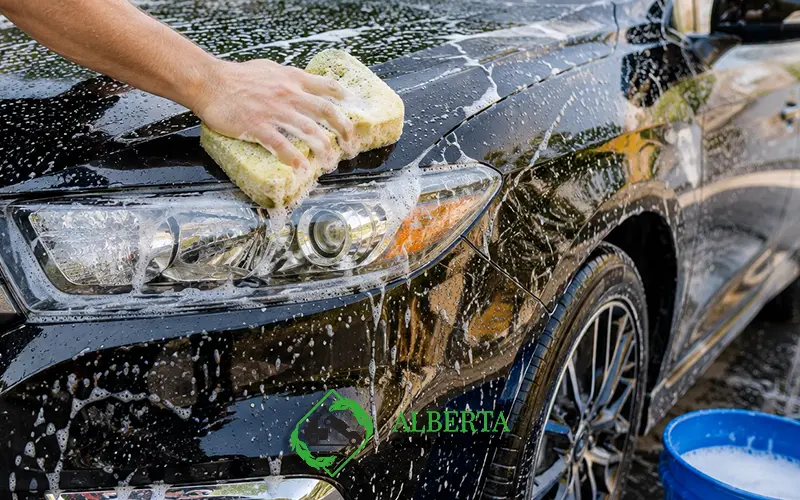 Cleaning a car