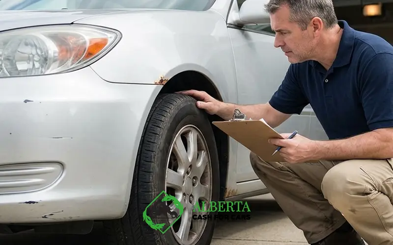 Inspecting a car before selling