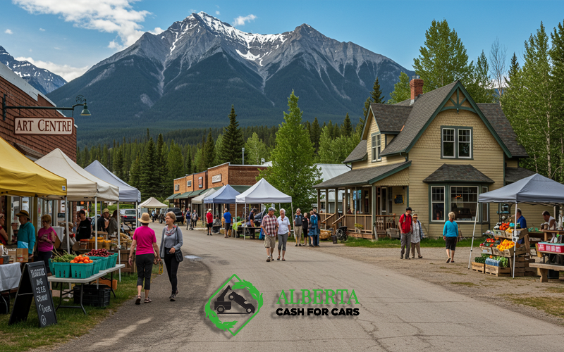 small town in the foothills of the Canadian Rockies near Calgary