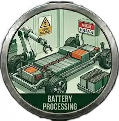 Battery processing icon