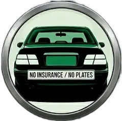 No insurance or plates icon