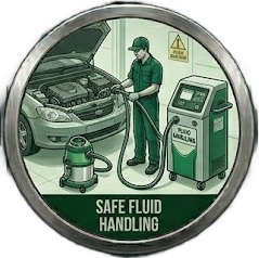 Safe fluid handling icon