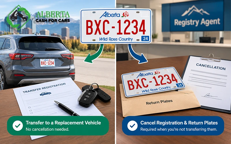 car registration after selling