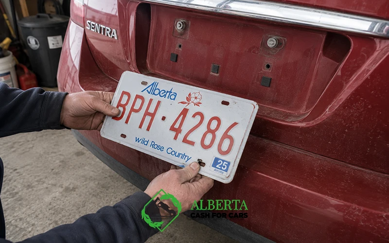 License Plate After Scrapping a Car
